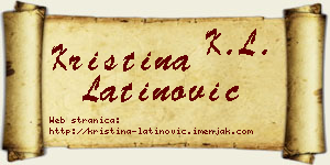 Kristina Latinović vizit kartica